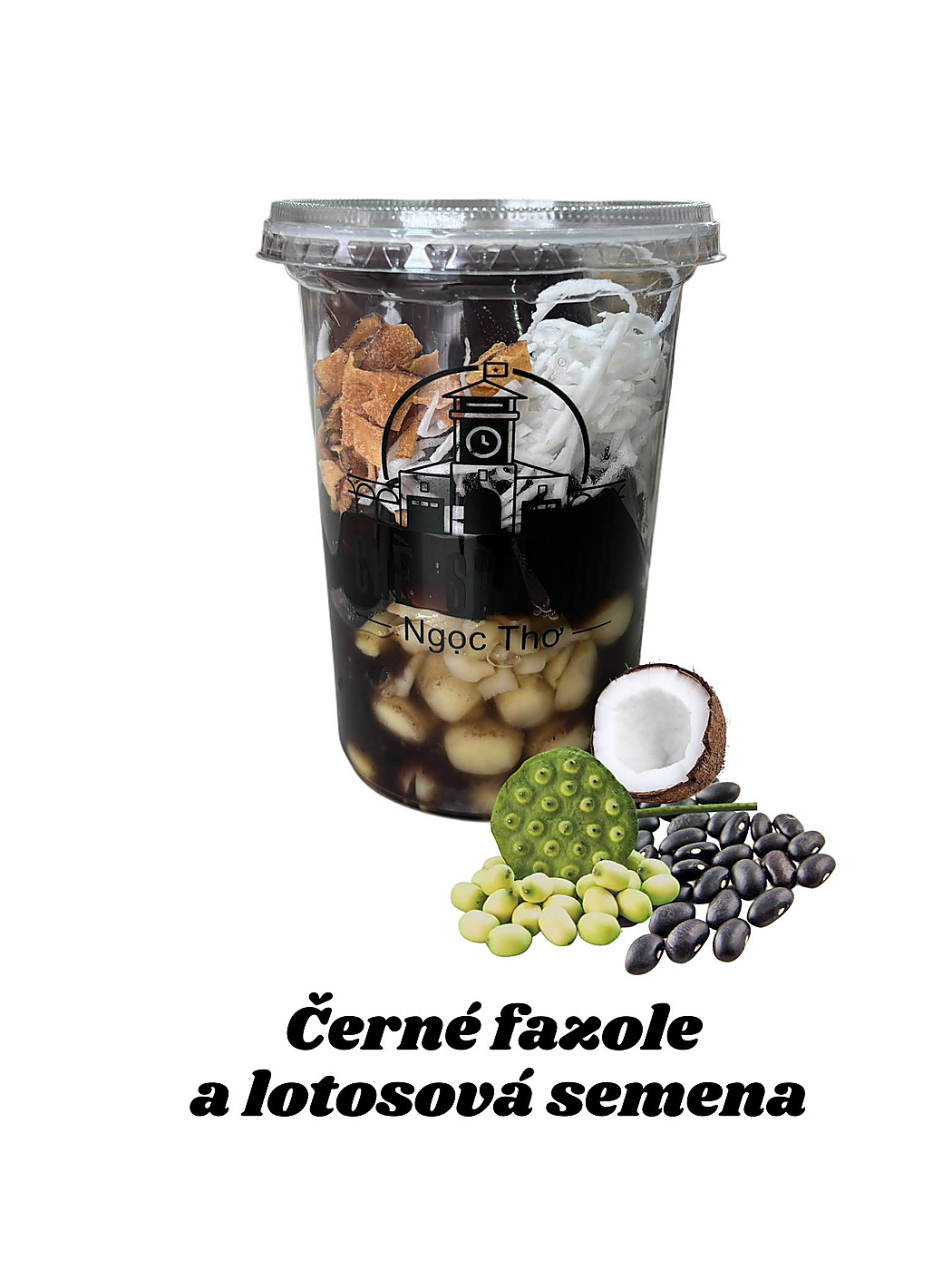 Černé fazole a lotosová semínka