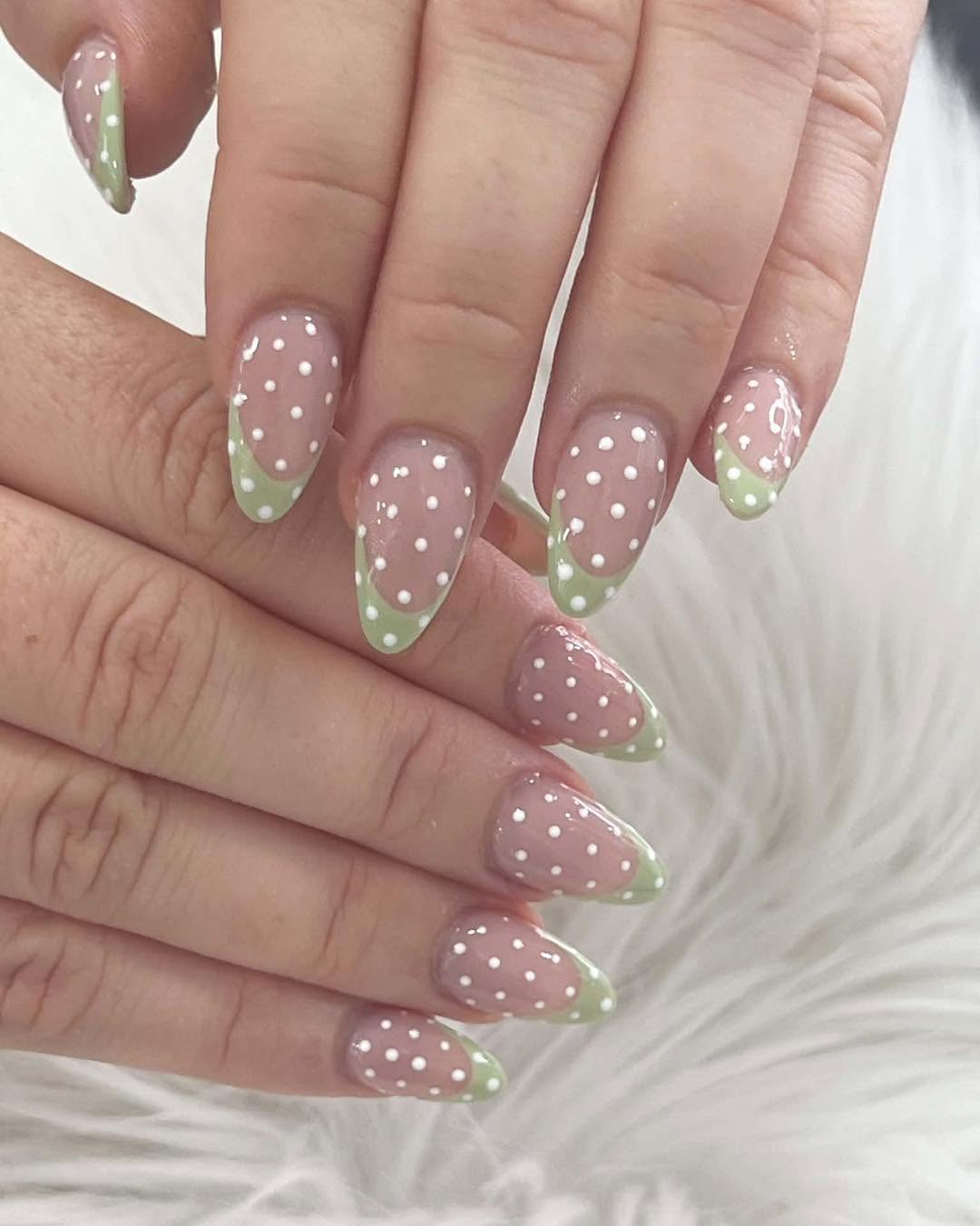 Soft pink nail extensions with glossy finish