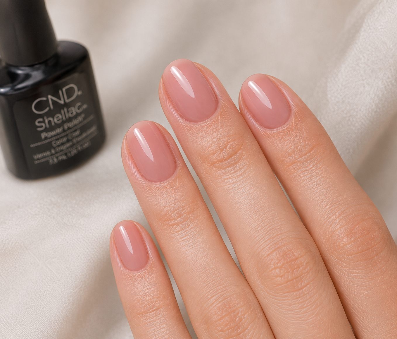 Shellac gel colour on hands