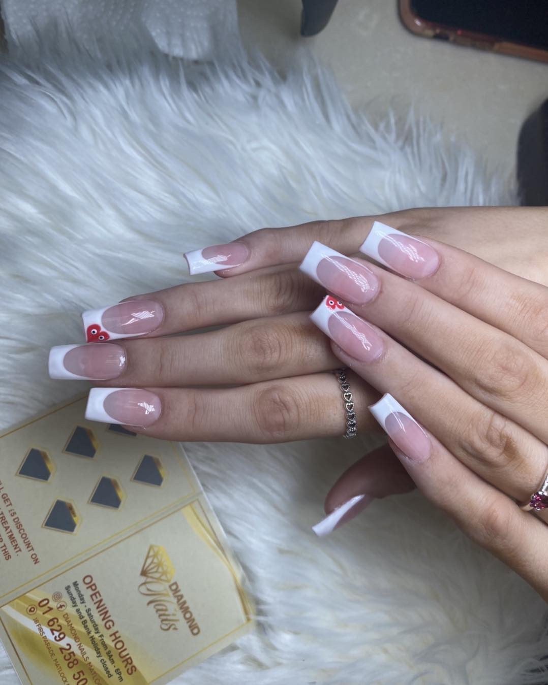 Soft pink French manicure
