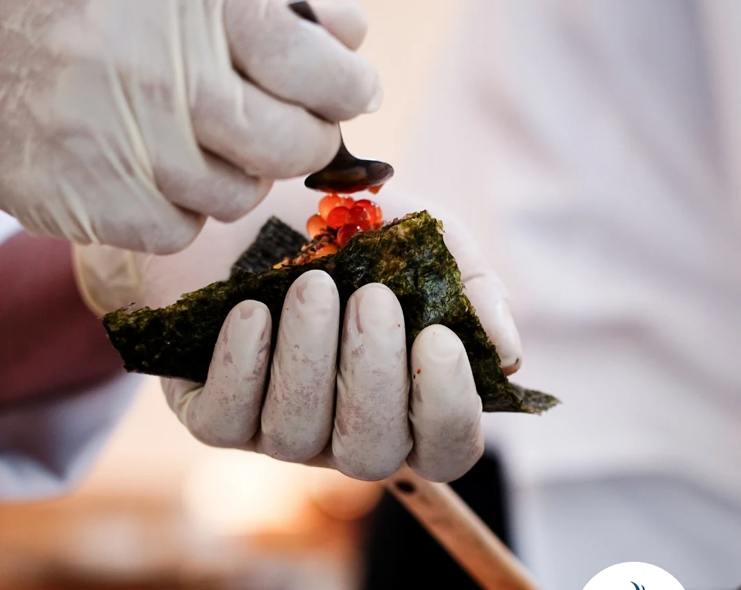 Zubereitung eines Handrolls