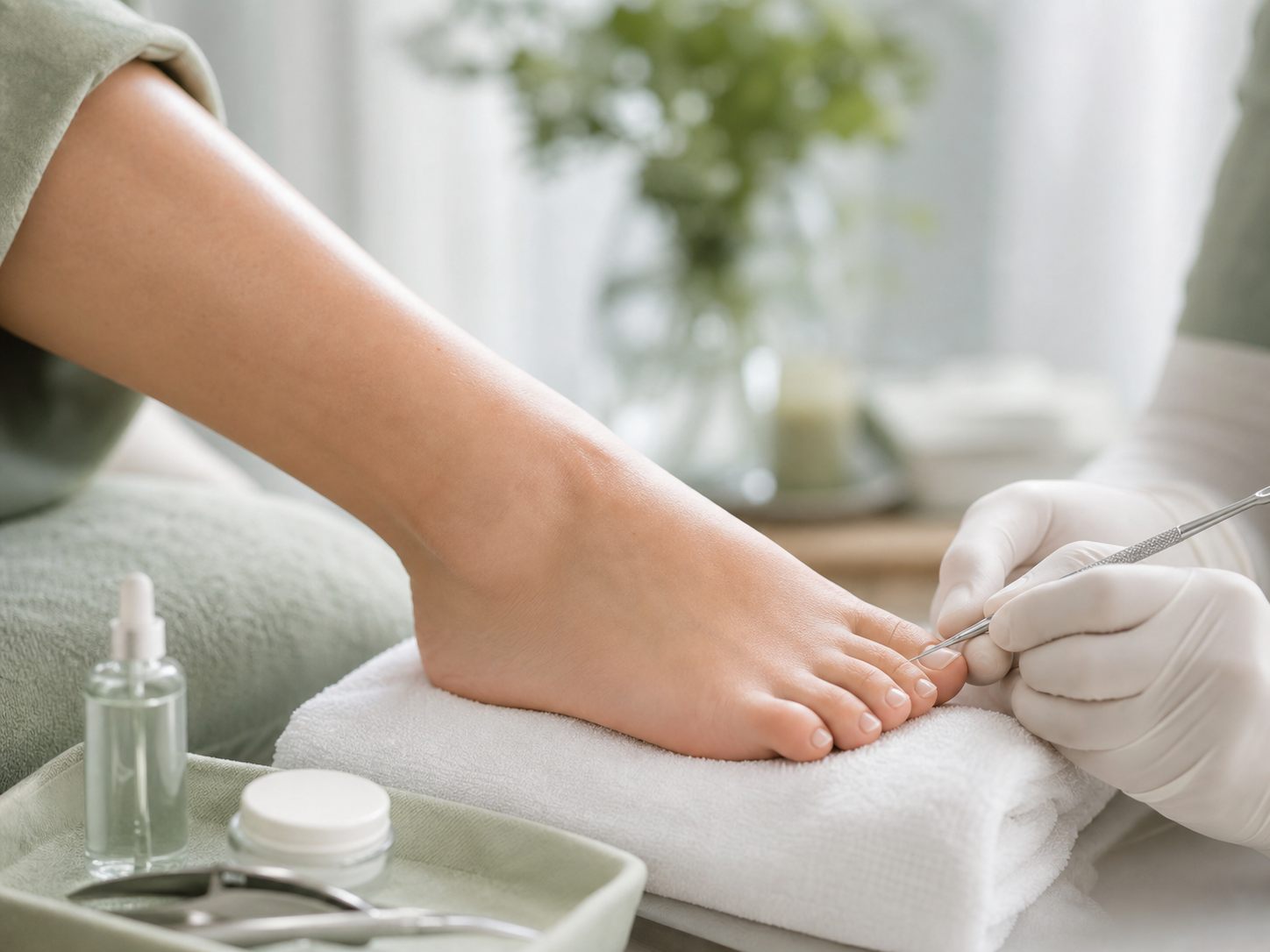 Basis-Fußpflege mit hygienischer Vorbereitung