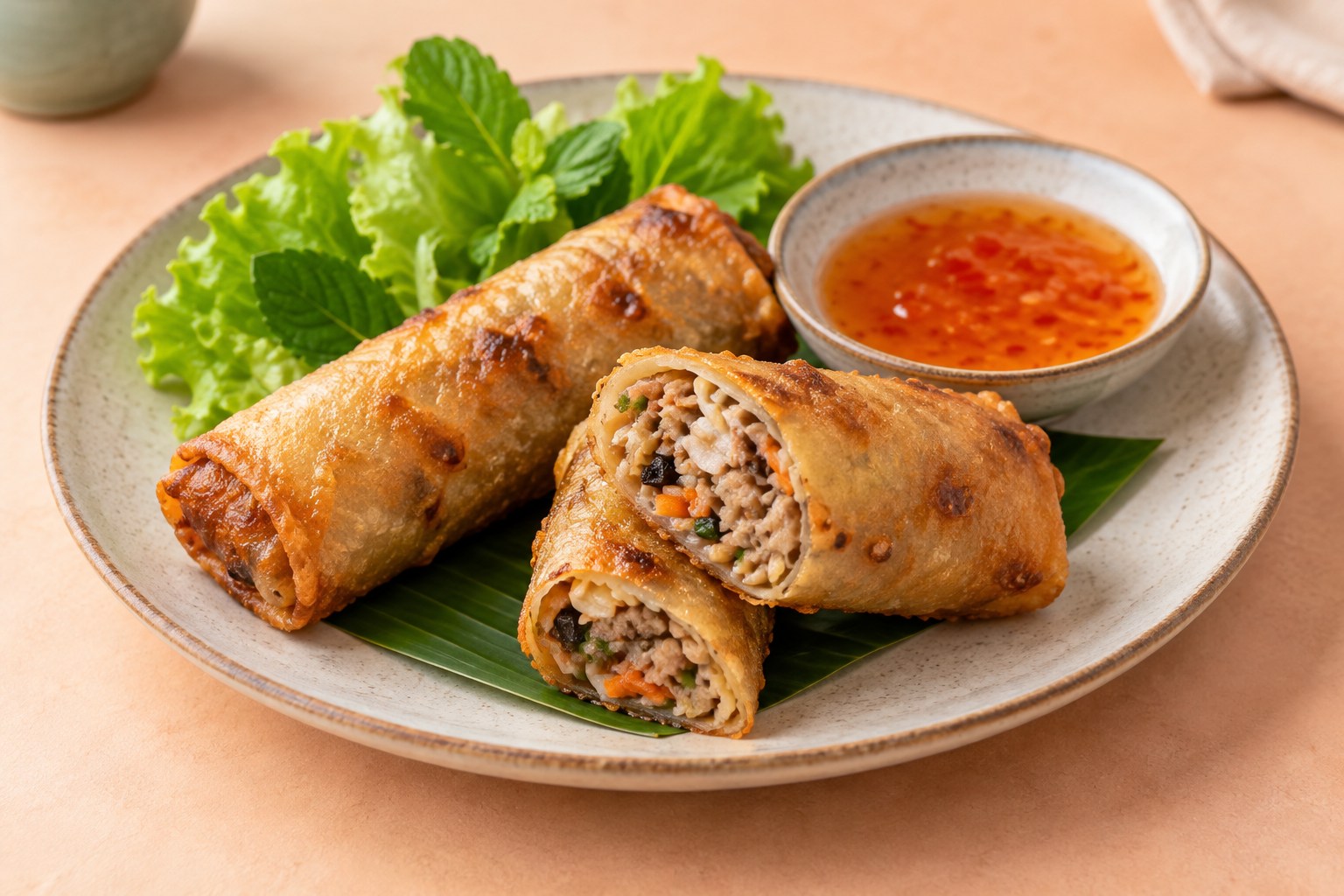 Saigon Frühlingsrollen mit Süß-Sauer-Dip zum Teilen