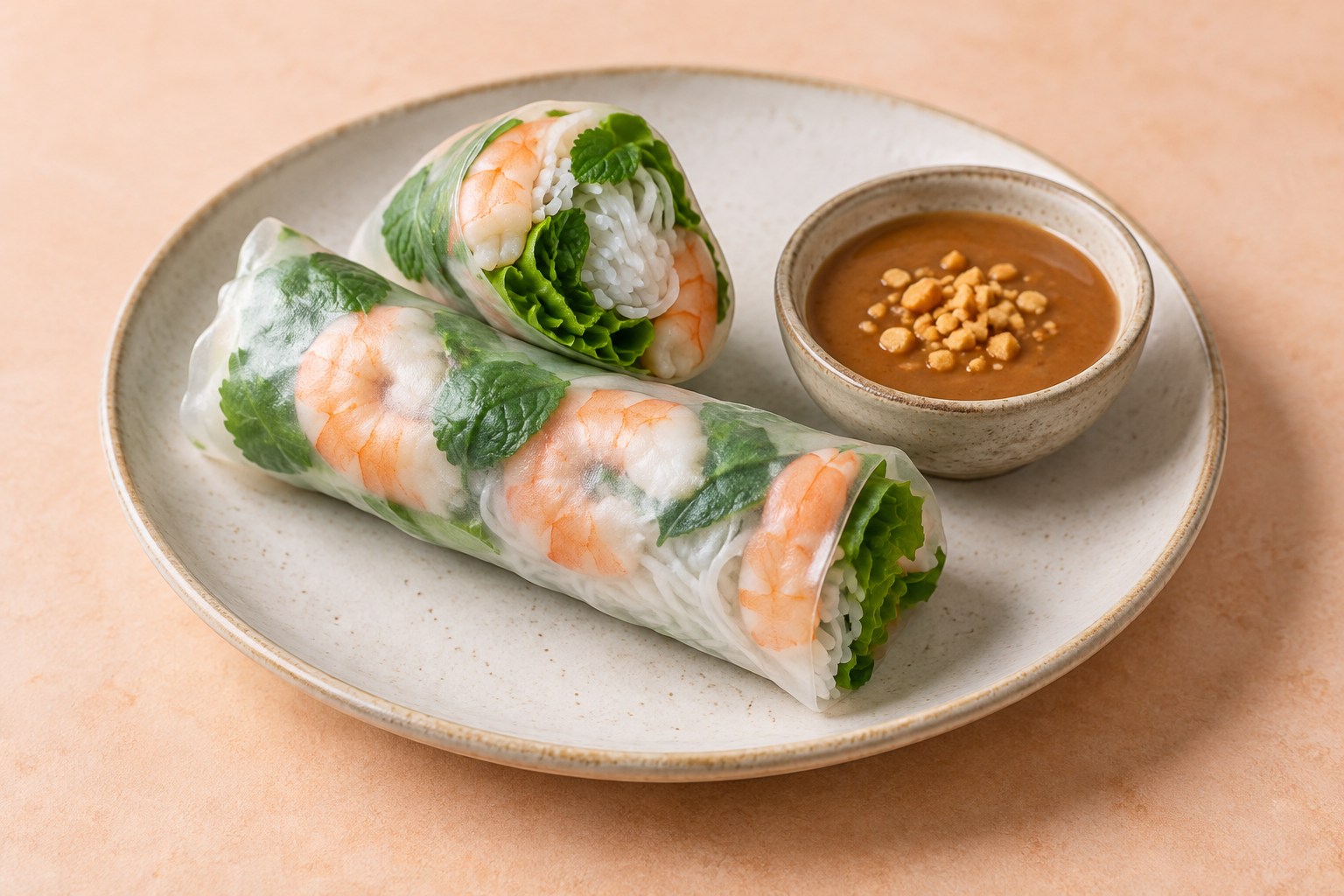 Frische Sommerrollen mit Dip