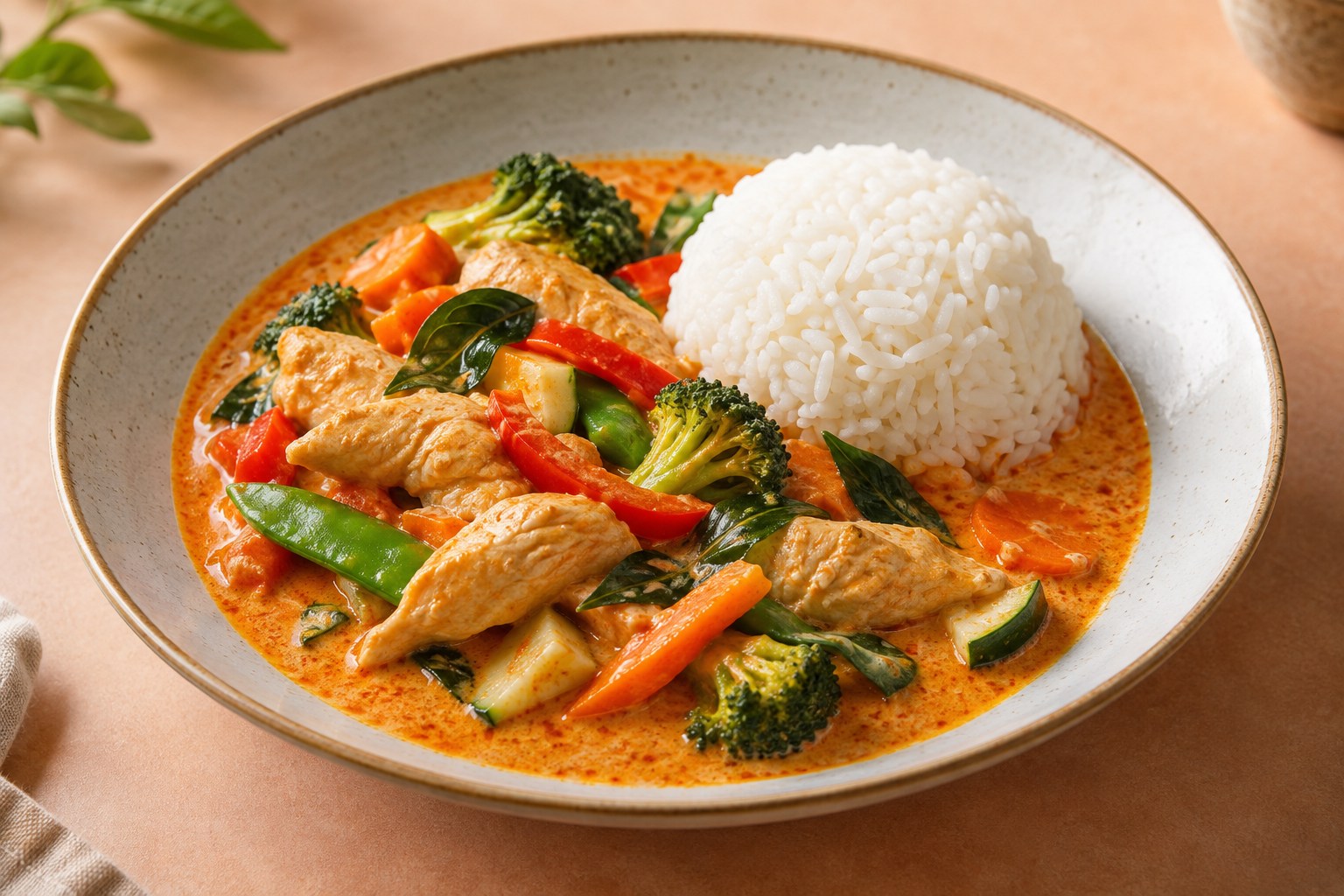 Curry mit Gemüse und Reis