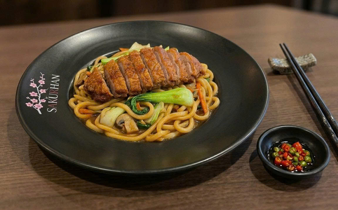 Udon Xao mit krosser Ente