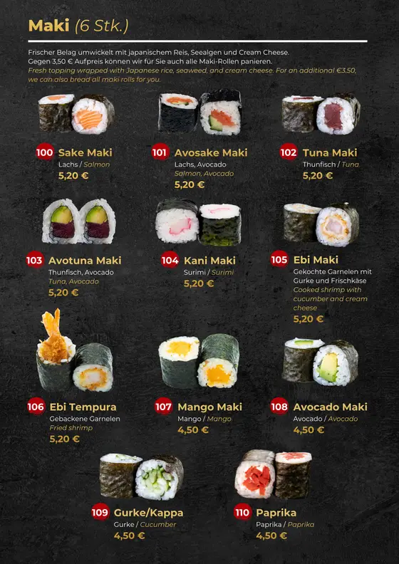 TOBISU Speisekarte Seite 12