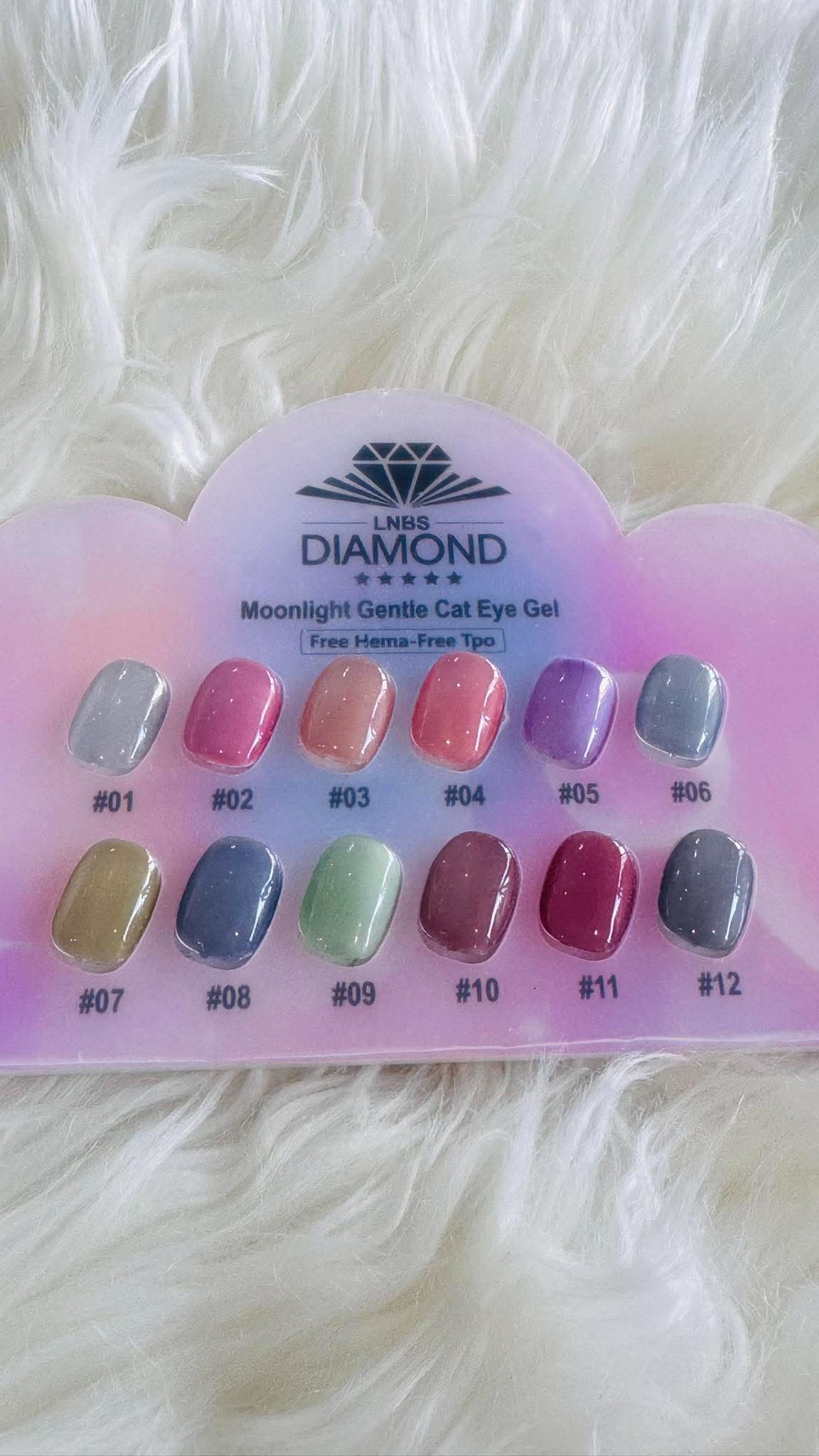 Chrome and gel nail colour palette