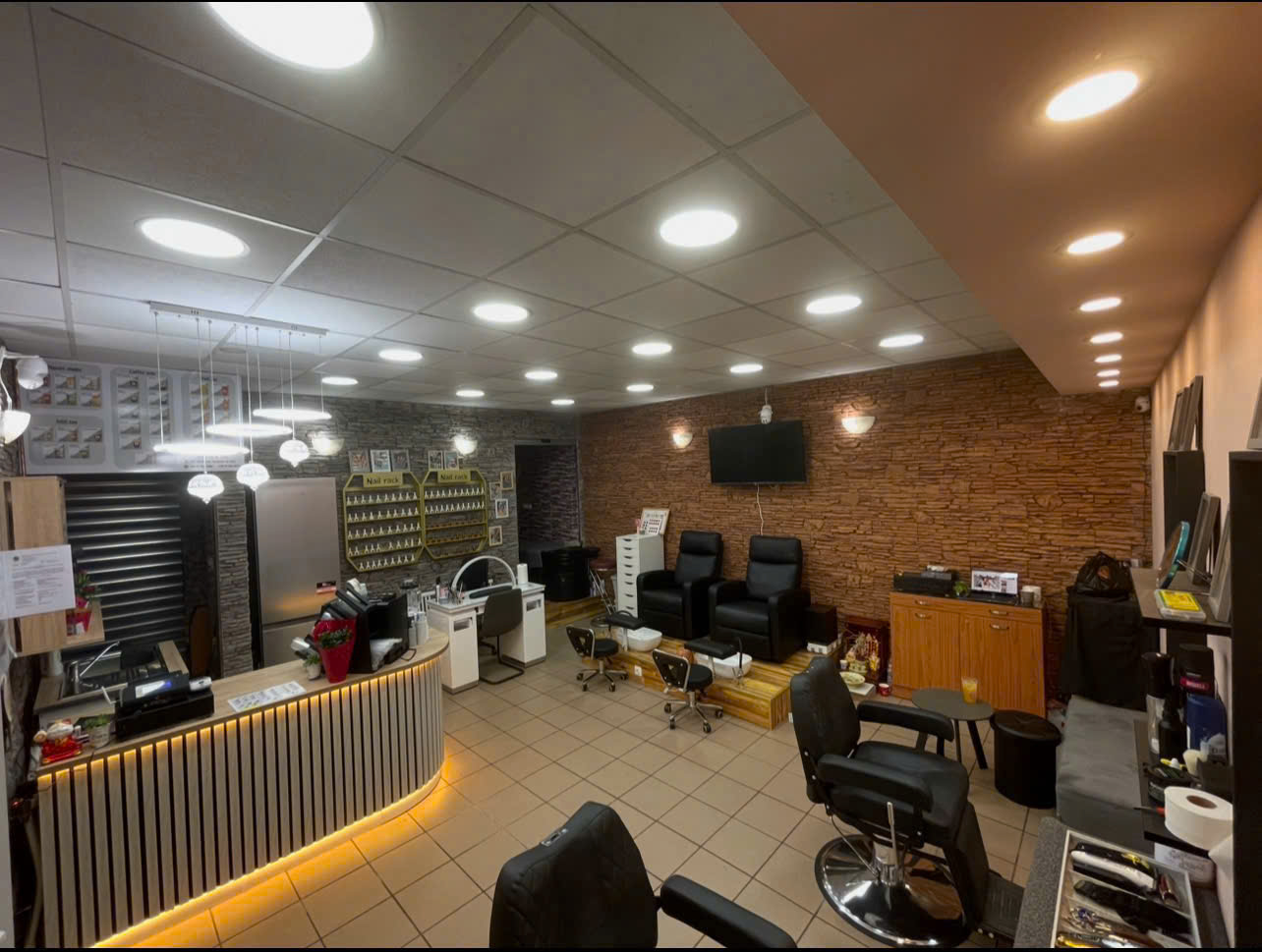 Warm salon interior